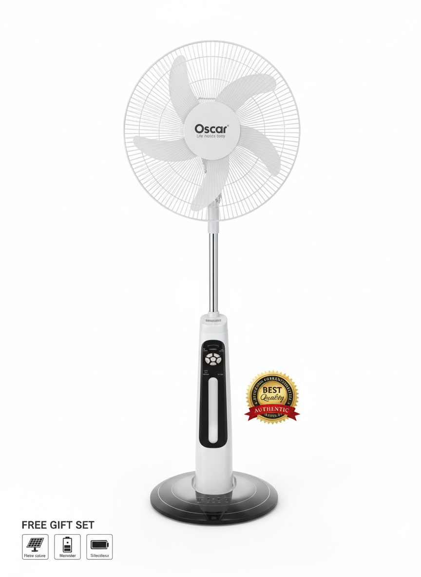OSCAR VENTILATEUR RECHARGEABLE - 18 POUCES