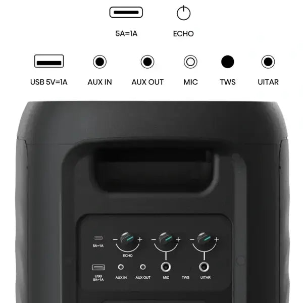 Haut parleur Hisense PARTY THUNDER 620 W 18h d’autonomie Spectacle lumineux IA USB BT IPX4 — vue 2