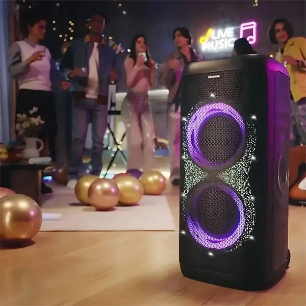 Haut parleur Hisense PARTY THUNDER 620 W 18h d’autonomie Spectacle lumineux IA USB BT IPX4 — vue 3