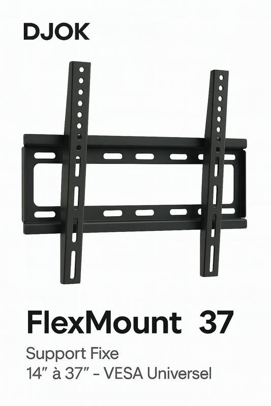DJOK FlexMount 37 Support Mural TV Fixe Universel (14 à 37 Pouces)