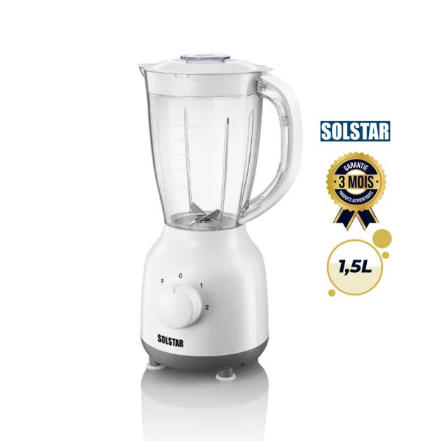 MIXEUR SOLSTAR - BL6030A - 500 W - 1,5 Litres + 1 Bol Broyeur - 2 Vites