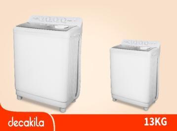 Machine à laver semi-automatique double cuve 13 kg Decakila KEDM001W