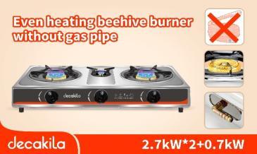 Réchaud à gaz de table 3 feux Decakila KMGS041M