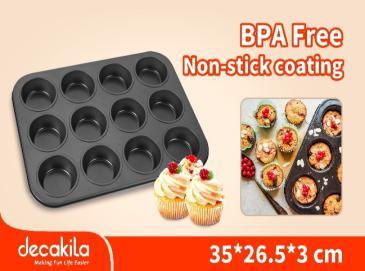 Moule à muffins 12 empreintes Decakila KMTT080B
