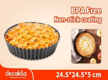 Moule à tarte cannelé 24,5 cm Decakila KMTT082B