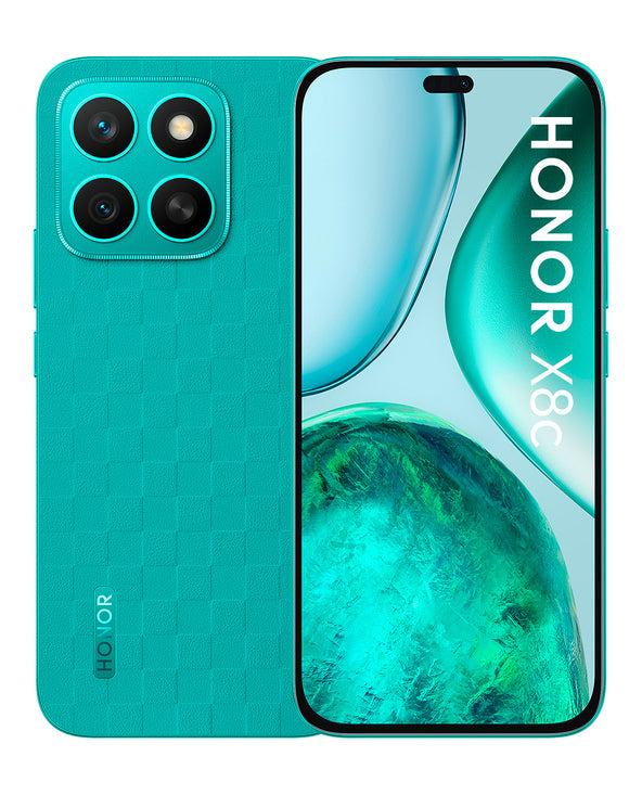 Honor X8c - Smartphone 6.7” AMOLED - 8 Go RAM - 256 Go - 108 Mpx - Batterie 5000 mAh - Chargement 35W - Blanc, Noir, Vert