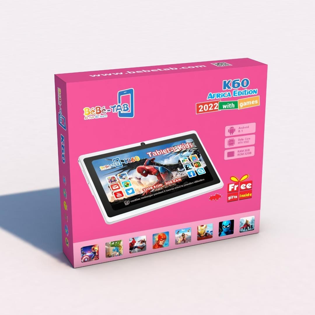 BEBE TAB Tablette Educative – K60- 2Giga RAM 32 Giga Stockage + Jeux Intégrés