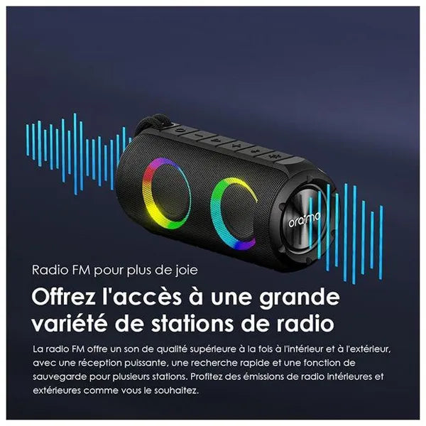 Oraimo OBS‑53D – Enceinte Bluetooth Portable Puissante