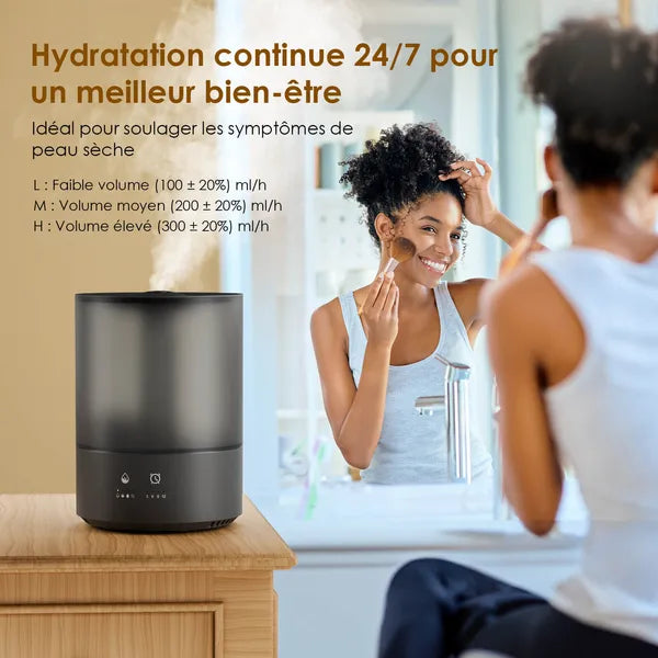 Appareil durable pour humidification efficace de l'air