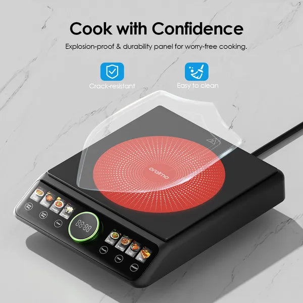 FlexiCooker OCS-201A – Plaque de Cuisson Induction 2200W à Double Anneau