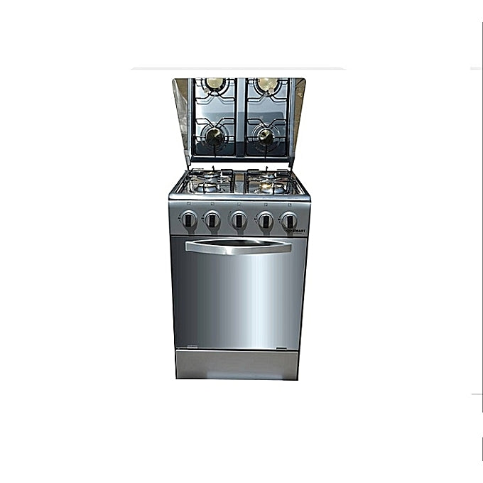Gazinière 4 Feux Avec Four STC-5050S - SMART TECHNOLOGY - 50 X 50 Cm - Inox/ Gris