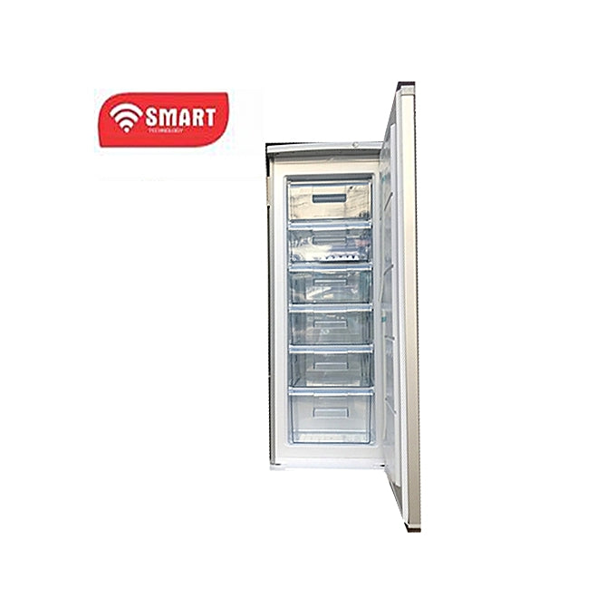 Vue intérieure du congélateur STCD-335H avec 6 tiroirs pour un rangement optimal