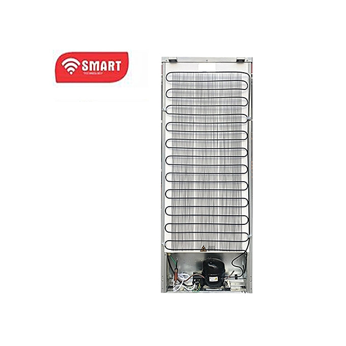 Vue arrière du congélateur STCD-335H avec condenseur externe et prise électrique