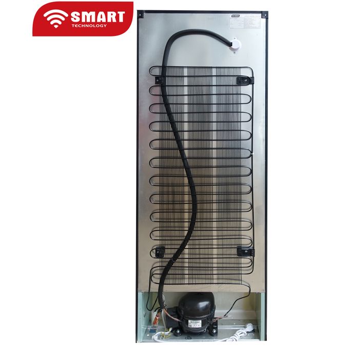 Vue arrière du congélateur STCD-550 avec condenseur externe et raccord électrique