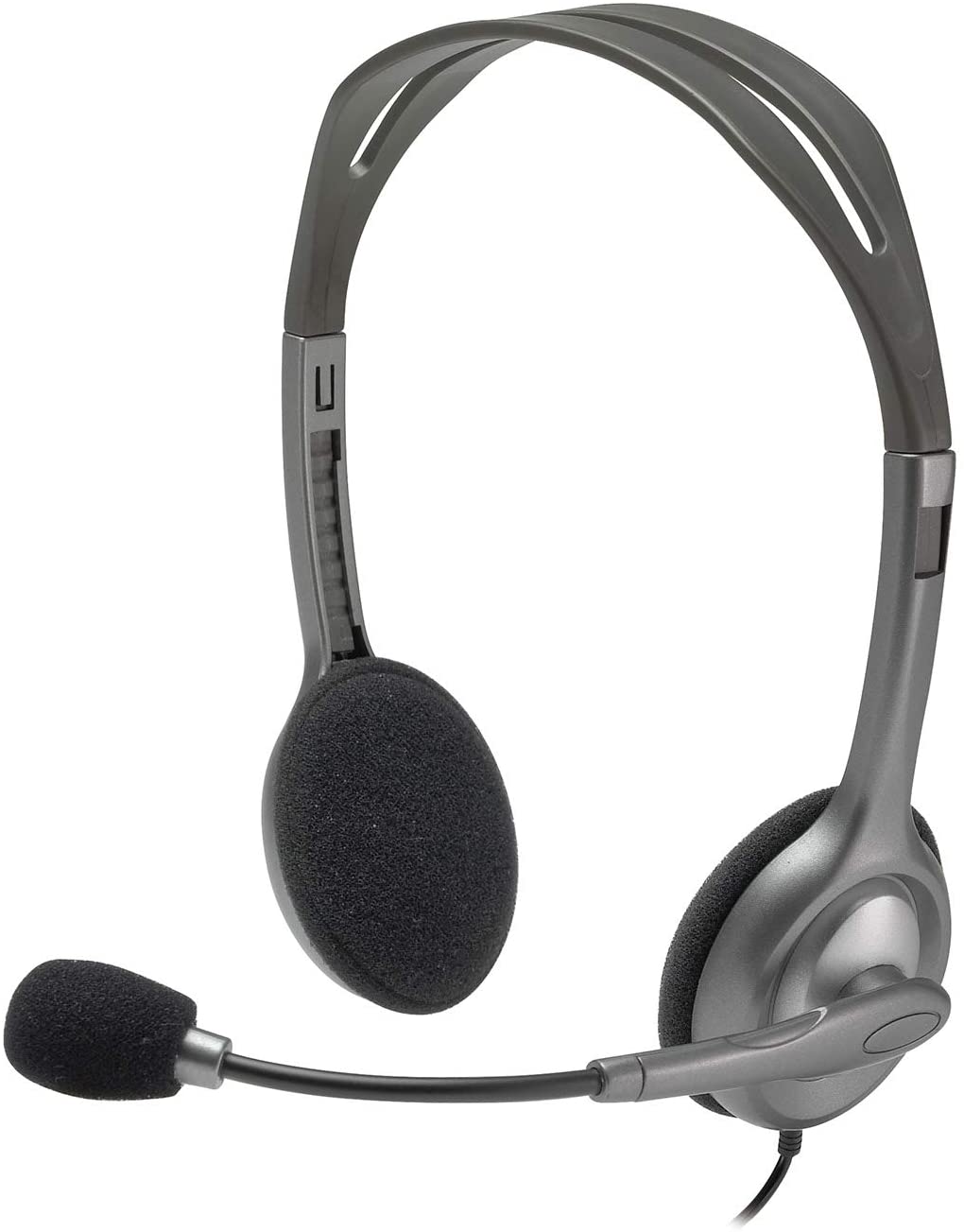 Logitech H110 Casque Filaire, Ecouteurs Stéréo avec Micro Anti-Parasite, Double Fiche Jack 3,5mm, PC/Mac/Portable - Noir