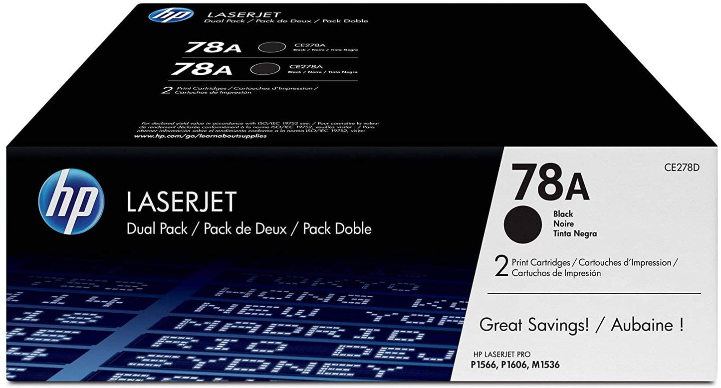 HP 78A CE278AD toners d'origine, noir