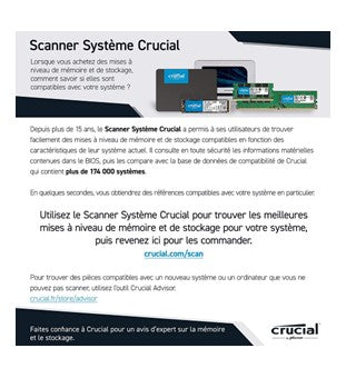 Disque dur interne Crucial P2 CT1000P2SSD8 SSD Interne 1To, Vitesses atteignant 2400 Mo/s (3D NAND, NVMe, PCIe, M.2)
