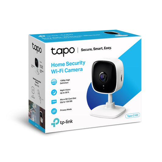 TP-Link Tapo Caméra Surveillance WiFi, Tapo camera IP 1080P avec Vision Nocturne, Détection de Mouvement, Alarme sonore et lumineuse, Caméra Bébé avec Audio...