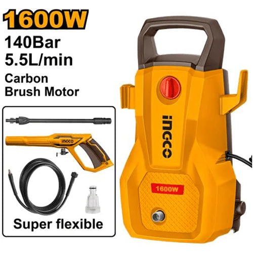 Nettoyeur à haute pression 1600 W / 140 bar - 5,5 L / MIN + accessoires INGCO HPWR16008 — vue 2