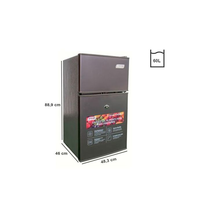 Réfrigérateur SMART TECHNOLOGY STR-75H 60 litres 2 battants gris