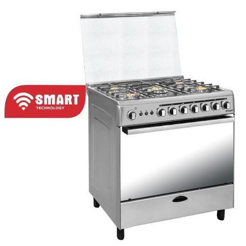 Cuisinière à gaz STC-9060SC – 5 feux – acier inoxydable – four intégré