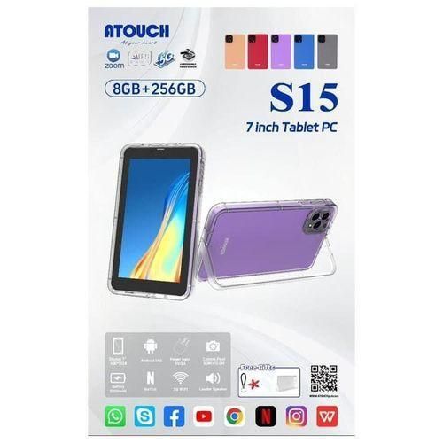 Atouch Tablette S15 - 7 Pouces avec Clavier, 8 Go RAM, 256 Go Stockage, Android 14.0, 5G