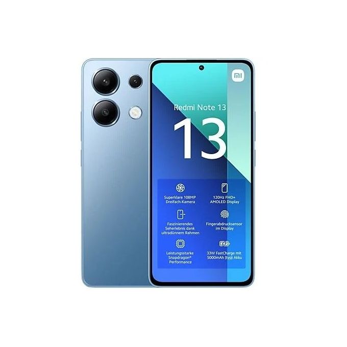 XIAOMI Redmi Note 13 - 6.67" - 4G - 6/128Go - 108Mpx - 5000mAh - Bleu - Garantie 12 Mois