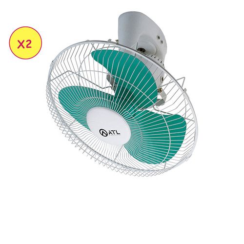 ventilateur orbit ATL 16 pouces plafonnier blanc vert