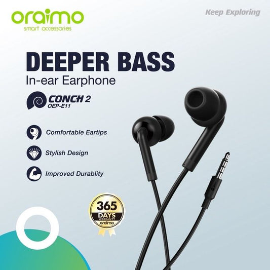 Écouteurs Filaires - ORAIMO CONCH 2 - OEP-E11 - DEEPER BASS