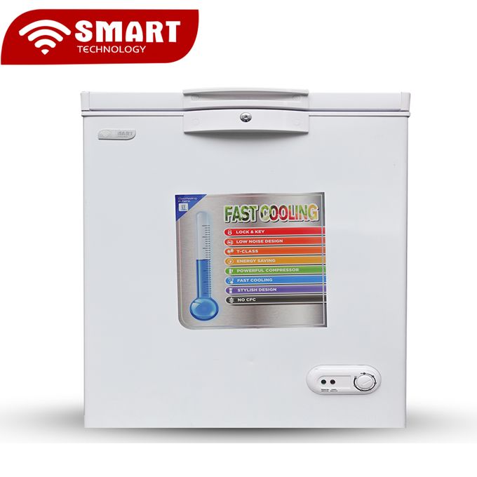 Congélateur Horizontal SMART TECHNOLOGY Avec Vitre à L Intérieur STCC-230V - 197 L -Gris - Garantie 12 Mois