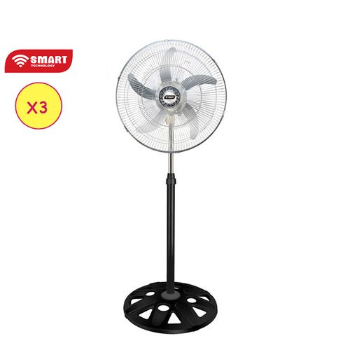 Ventilateur 3 Pcs SMART TECHNOLOGY- Double Hélices18" -STV-1801C - Noir - 1 Mois De Garantie