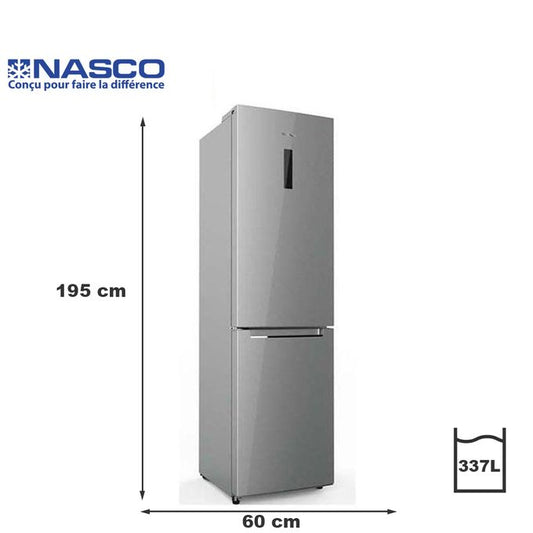 Nasco RÉFRIGÉRATEUR COMBINÉ 337 LITRES NET - SNASD2-500N1DS