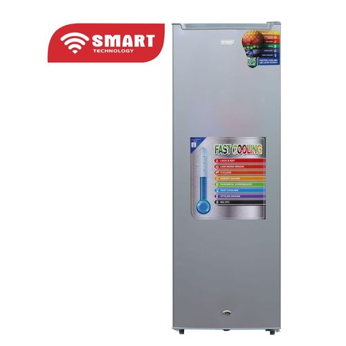 Congélateur vertical STCD-350K avec 7 tiroirs et réfrigérant R600a pour une congélation efficace.