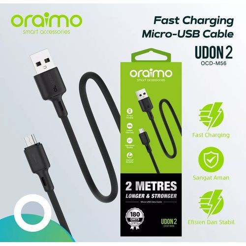 Oraimo UDON 2 OCD-M56 – Câble Micro-USB Ultra-Résistant (2m)