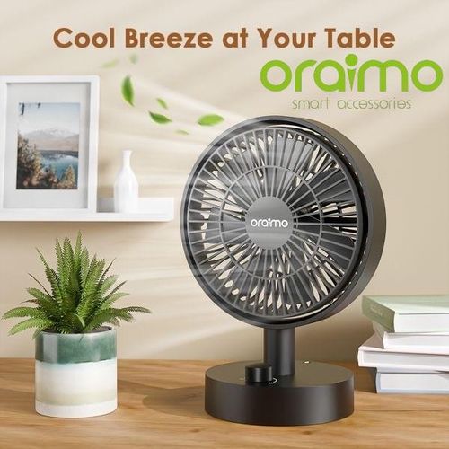 Oraimo ODF-201A – Ventilateur Portable Sans Balais Rechargeable, Silencieux et Puissant