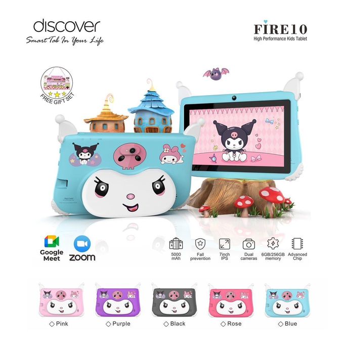 Discover Fire 10 Educational Kids Tablet 5 Tablette Educative “Discover Fire 10”- 7Pouces -6Goram/256 Go