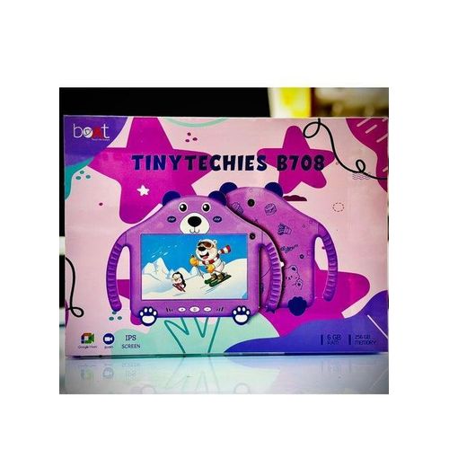 Tablette Éducative TINY TECHIES B708 – 7" IPS LCD, 6 Go RAM, 256 Go ROM, Appareil Photo 10 MP + 15 MP, Accessoires Inclus
