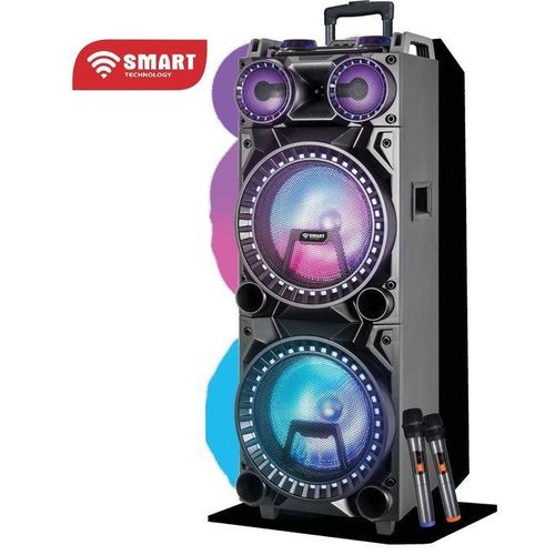 SMART TECHNOLOGY Système Haut-Parleur (STHP-1010E) – 12 000W PMPO, Bluetooth, USB, FM Radio, Micro Sans Fil – Garantie 12 Mois