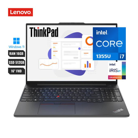 Pc Portable LENOVO THINKPAD E16 i7 - 16gb Ram - 512 SSD  - 2gb graphics new - 16 Pouces