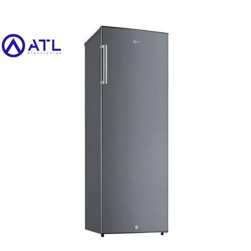 Congélateur vertical ATL-1F350 inox et silver avec 7 tiroirs