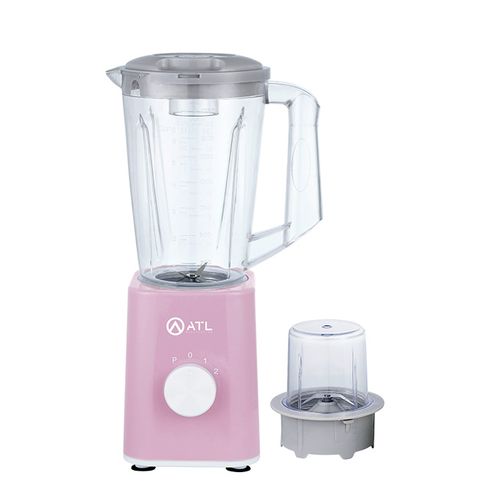 Mixeur ATL-BL2083P 1,5L – 350W, Lames Inox, Broyeur, 2 Vitesses + Pulse, Plastique Résistant – Couleur Rose