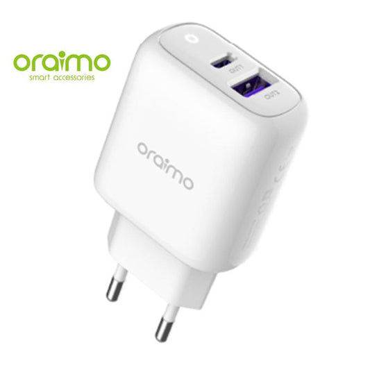 Oraimo Chargeur Dual Port Ultra Rapide - Blanc - OCW-E96D