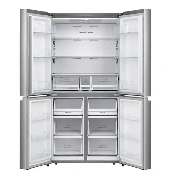 Réfrigérateur Américain Dual Tech Cooling quatre portes réversibles Hisense 582 L Net RC-68WC4SA
