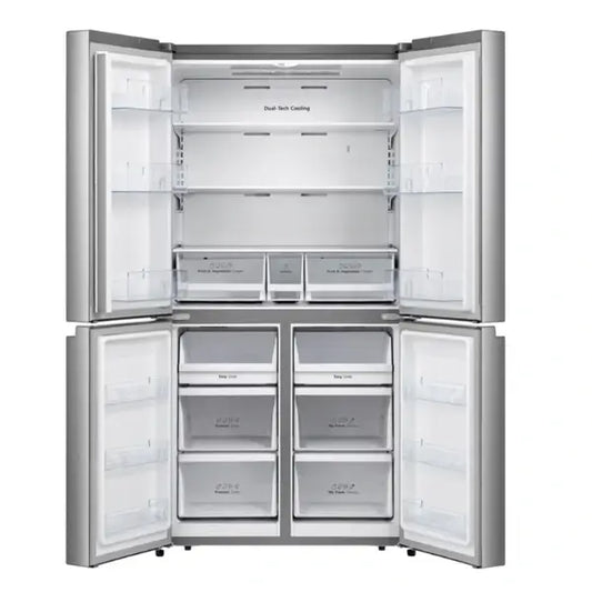 Réfrigérateur Américain Dual Tech Cooling quatre portes réversibles Hisense 582 L Net RC-68WC4SA