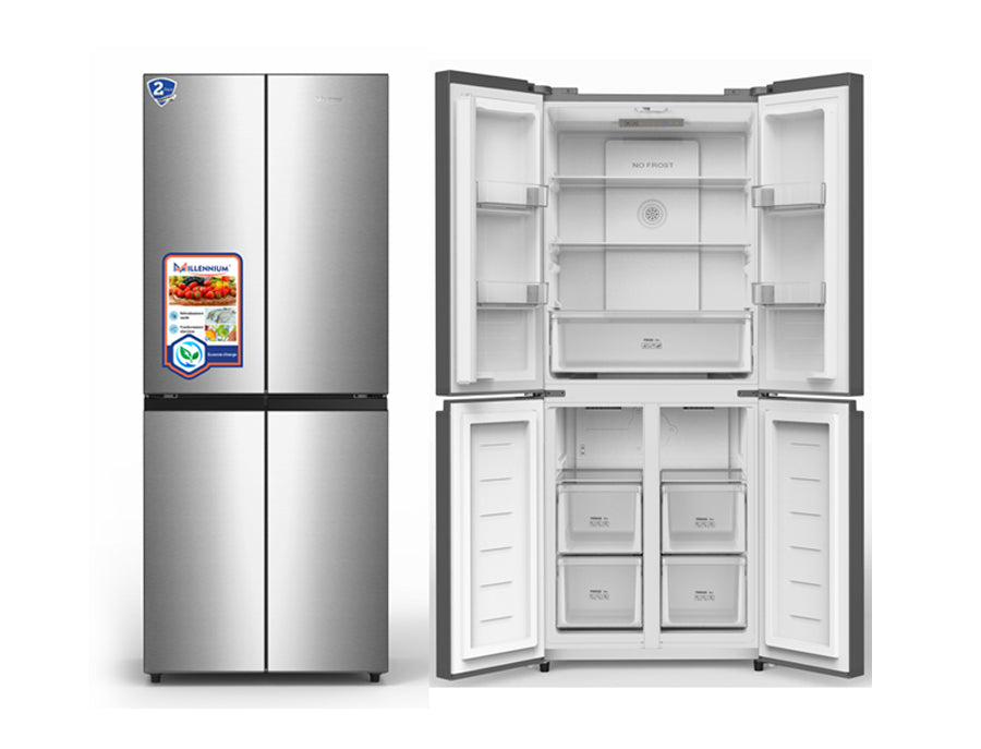 Réfrigérateur américain vitrée 4 portes 350 L (INOX) Millennium RF-4D450SS