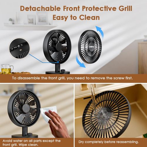 Oraimo ODF-201A – Ventilateur Portable Sans Balais Rechargeable, Silencieux et Puissant