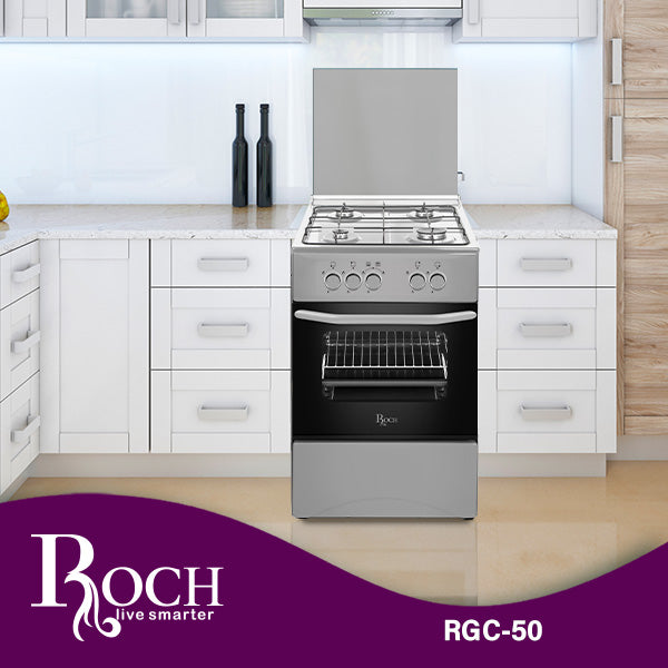 Cuisinière 4 feux Roch 50×50 inox