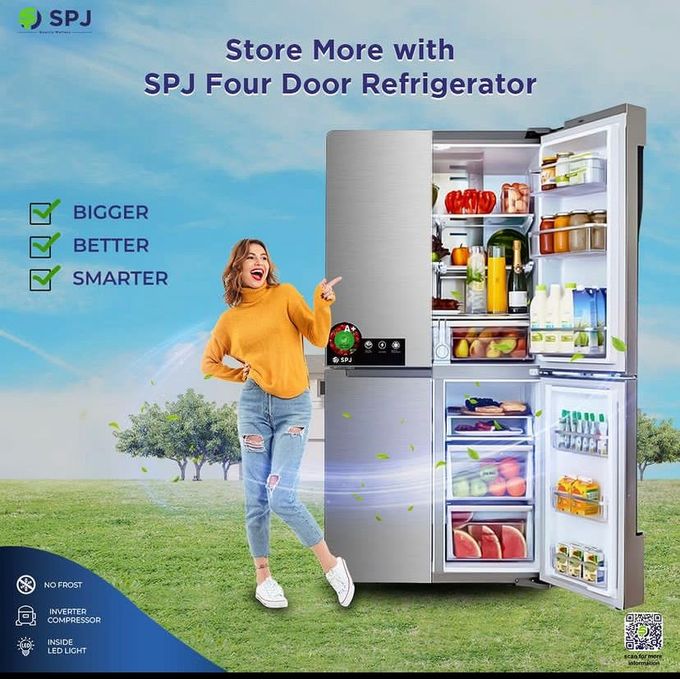 Réfrigérateur américain avec fontaine à eau 4 portes 450 L (INOX) SPJ RFD-4INU559C — vue 4