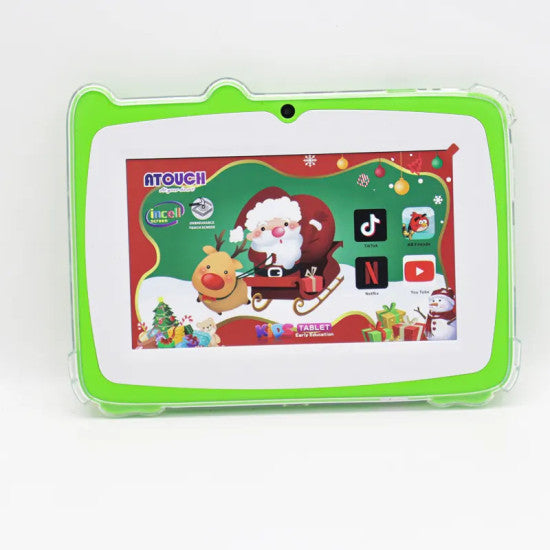 Tablette Éducative Atouch A39 Android pour Enfants – 7" HD, 8Go RAM, 256Go ROM, Jeux Préinstallés, Autonomie 5000mAh, Coque de Protection