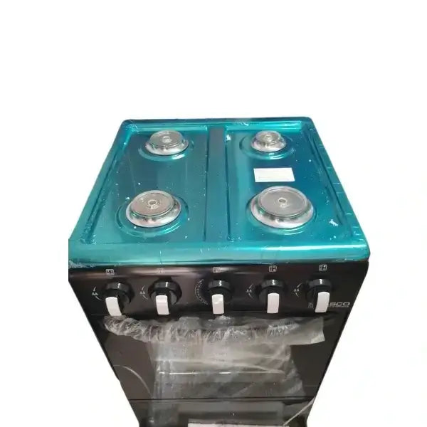 Gazinière 4 feux avec couvercle vitré Nasco Allumage manuel Four à gaz Acier Inoxydable GCNAS-5050B — vue 2